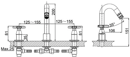 Смеситель для раковины D&amp;K Hessen Goethe хром DA1384141
