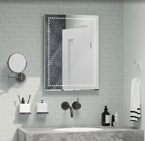 Зеркало с подсветкой Continent Италия Люкс белый ЗЛП07