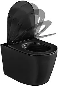 Унитаз подвесной безободковый Hansmann keramik Round Black черный матовый УНИ0022, 5