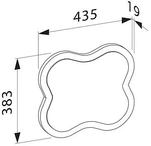 Зеркало Laufen Florakids 43.5 красный 4.6160.1.003.469.1 Зеркало Laufen Florakids 43.5 красный 4.6160.1.003.469.1, 2