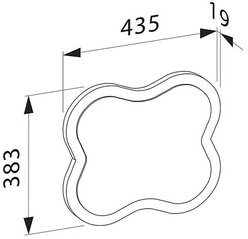 Зеркало Laufen Florakids 43.5 красный 4.6160.1.003.469.1