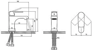 Смеситель для раковины Osgard Dalalven хром 83013 Смеситель для раковины Osgard Dalalven хром 83013, 2