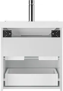 Тумба-умывальник подвесной Айсберг Ева 50 белый DA5919T+4670142930556, 5