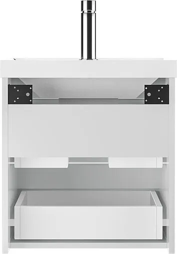 Тумба-умывальник подвесной Айсберг Ева 50 белый DA5919T+4670142930556