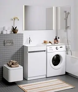 Тумба под умывальник напольная над стиральной машиной Aqwella Forma 55 L белый FOR0105KL Тумба под умывальник напольная над стиральной машиной Aqwella Forma 55 L белый FOR0105KL, 3