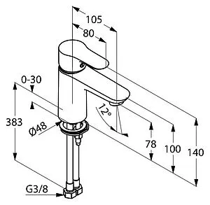 Смеситель для раковины Kludi Objekta хром 321260575 Смеситель для раковины Kludi Objekta хром 321260575, 2