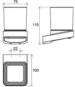Стакан Ravak 10° чёрный матовый X07P557, 2