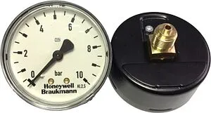 Манометр аксиальный Honeywell-Braukmann 63мм 10 бар ¼&quot; HWLFCM004, 2