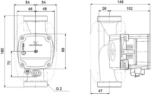 Насос циркуляционный Grundfos Alpha1 L 32-80 180 92542566