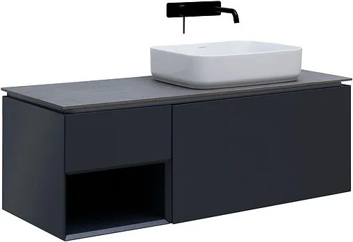 Тумба-умывальник подвесная Allen Brau Infinity 120 R антрацит 1.21008.AM+