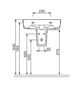 Полупьедестал Am.Pm Bliss L белый C534970WH Полупьедестал Am.Pm Bliss L белый C534970WH, 2