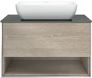 Тумба-умывальник подвесная Kerama Marazzi Plaza Modern 80 дуб орегон PL.M.80.1\OAK.O+ Тумба-умывальник подвесная Kerama Marazzi Plaza Modern 80 дуб орегон PL.M.80.1\OAK.O+, 1