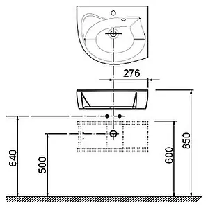Тумба-умывальник подвесная Ravak SDU Rosa P белый X000000327+J2P1100000, 3