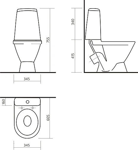 Унитаз-компакт Sanita Лада белый LDASACC01010711