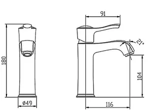 Смеситель для раковины SMARTsant Винтаж хром SM263506AA Смеситель для раковины SMARTsant Винтаж хром SM263506AA, 2