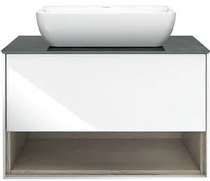 Тумба-умывальник подвесная Kerama Marazzi Plaza Modern 80 белый/дерево PLB.M.80.1\WHT+ Тумба-умывальник подвесная Kerama Marazzi Plaza Modern 80 белый/дерево PLB.M.80.1\WHT+, 1