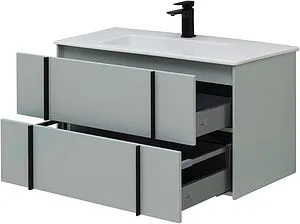 Тумба-умывальник подвесной Allen Brau Reality 90 папирус 1.32006.PWM+, 5