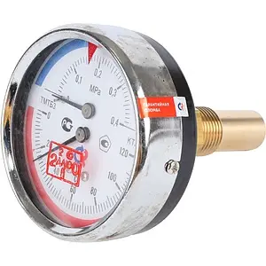 Термоманометр аксиальный Росма ТМТБ-31Т.1 80мм 4 бар 120°С гильза 46мм ½&quot; 00000002289, 3