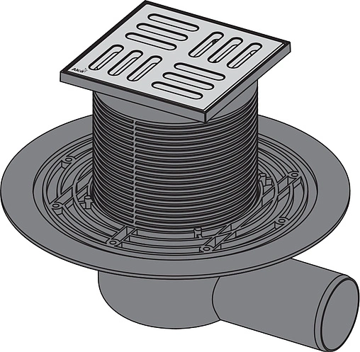 Трап горизонтальный Set AlcaPlast 100x100мм APV101 Трап горизонтальный Set AlcaPlast 100x100мм APV101