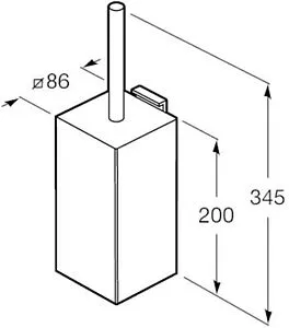 Ёршик для унитаза Roca Rubik белый/хром 816851001, 2
