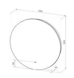 Зеркало с подсветкой Continent Ajour 55 с бесконтактным сенсором белый ЗЛП528, 2
