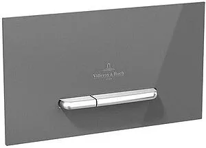 Клавиша смыва для унитаза Villeroy&Boch ViConnect 922160RA кнопки/хром глянцевый, панель/стекло серый, 1