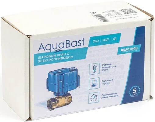 Кран шаровый с электроприводом AquaBast 1&quot; 12В 168