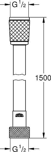 Шланг для душа Grohe Relexaflex 150см белый матовый 28151L01 Шланг для душа Grohe Relexaflex 150см белый матовый 28151L01