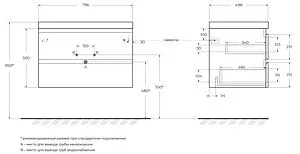 Тумба под умывальник подвесная Cezares Molveno 80 Legno Grigio MOLVENO-80-2C-SO-LG Тумба под умывальник подвесная Cezares Molveno 80 Legno Grigio MOLVENO-80-2C-SO-LG, 2