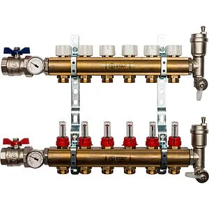 Группа коллекторная с расходомерами 6 отводов 1&quot;в/в x ¾&quot;ек Stout SMB 0473 000006, 1