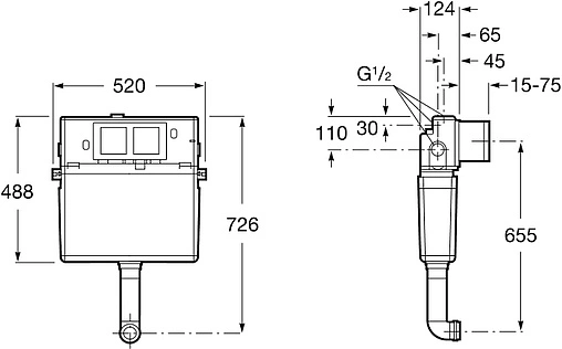 Смывной бачок скрытого монтажа Roca Basic Tank 890090200 Смывной бачок скрытого монтажа Roca Basic Tank 890090200
