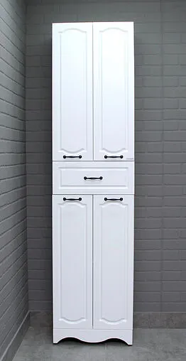 Шкаф-пенал напольный Домино RICH 50 белое дерево DR6014P