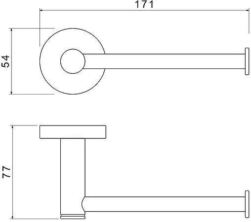 Держатель туалетной бумаги Aquatek Европа чёрный матовый AQ4108MB