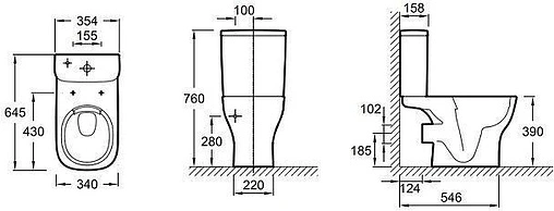 Чаша унитаза Jacob Delafon Struktura белый UJX102-00