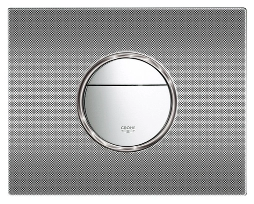 Клавиша смыва для унитаза Grohe Nova Cosmopolitan Print 38847XG0 хром глянцевый/черный графика