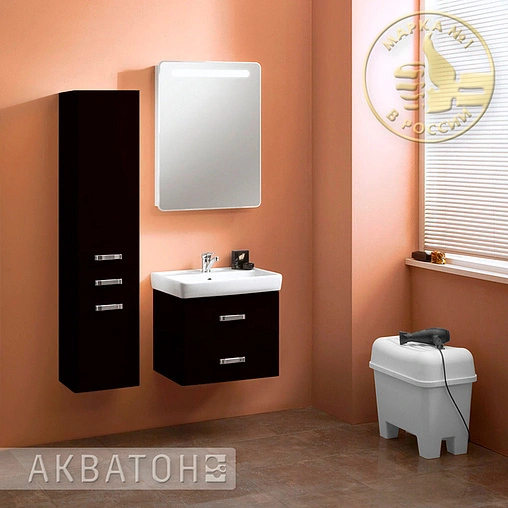 Шкаф-зеркало Aquaton Америна 60 L белый 1A135302AM01L