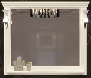 Зеркало Opadiris Риспекто 100 слоновая кость 00-00007047, 1