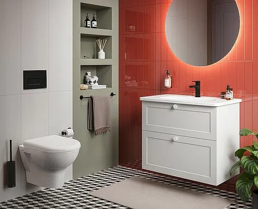 Инсталляция для подвесного унитаза Set 3 в 1 VitrA Core 800-1874 с кнопкой черный матовый