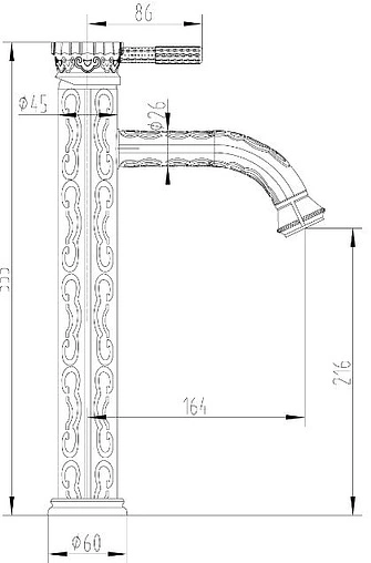 Смеситель для раковины Lemark Jasmine чёрная бронза LM6609ORB