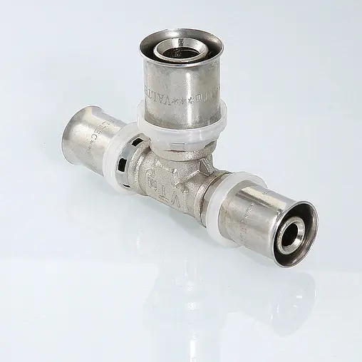 Тройник пресс соединительный 16мм Valtec VTm.231.N.161616
