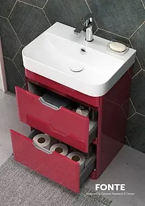 Тумба-умывальник напольная ISVEA Fonte 48 красный 21USS105048I+10SQ50048SV, 5