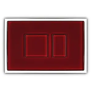 Клавиша смыва для унитаза Sanit SG 706 &quot;ai&quot; 16.713.L2..0000 стекло/красный, 2