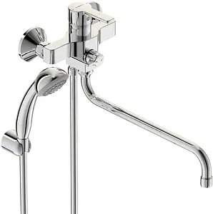 Смеситель для ванны с длинным изливом Vidima Uno хром BA240AA Смеситель для ванны с длинным изливом Vidima Uno хром BA240AA, 1