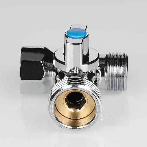 Кран шаровый трехпроходной 1/2"н x 3/4"н x 1/2"в хром Valtec VT.256.N ...
