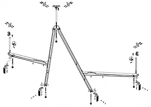 Каркас для ванны Cezares Tebe-L 150x100 Tebe-MF-L, 1