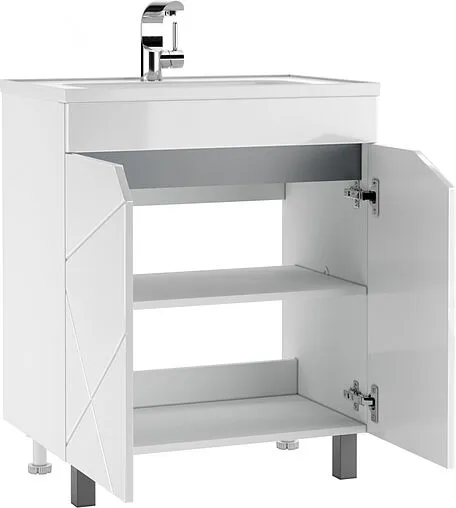 Тумба под умывальник напольный Домино Vector 70 белый DV6608T