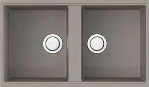 Мойка кухонная Omoikiri Kitagawa 83-2-U-GR leningrad grey 4993810 Мойка кухонная Omoikiri Kitagawa 83-2-U-GR leningrad grey 4993810, 1