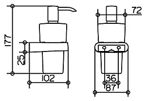 Дозатор для жидкого мыла Keuco Elegance new хром 11654019000 Дозатор для жидкого мыла Keuco Elegance new хром 11654019000, 2