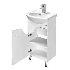 Тумба-умывальник напольная Aquaton Колибри 45 белый 1A0652K1KO01L Тумба-умывальник напольная Aquaton Колибри 45 белый 1A0652K1KO01L, 4