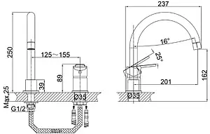 Смеситель для раковины D&K Rhein Marx хром DA1394101 Смеситель для раковины D&K Rhein Marx хром DA1394101, 2